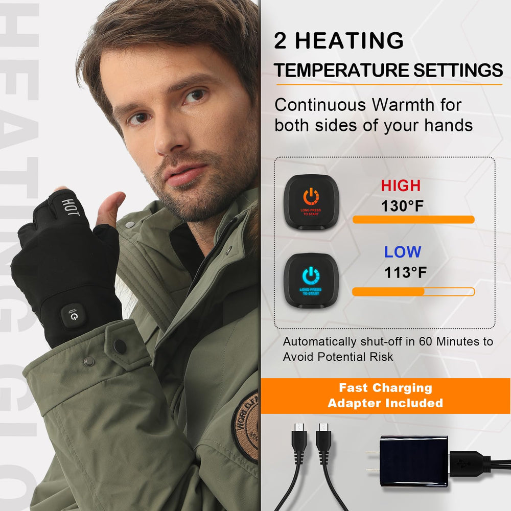 uncn heated gloves suitable for both women and men in winter