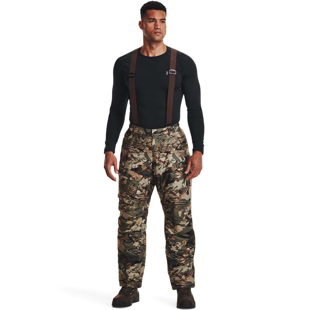 Under Armour ColdGear Infrared Deep Freeze pants forest camo front view for winter warmth