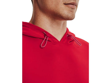 Under Armour Storm Fleece Hoody Red ribbed cuffs and hem ensure a secure fit.
