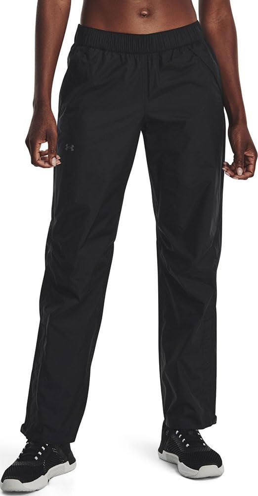 Under Armour Stormproof Cloudstrike Rain Pants showcase water-repellent technology for dry workouts.