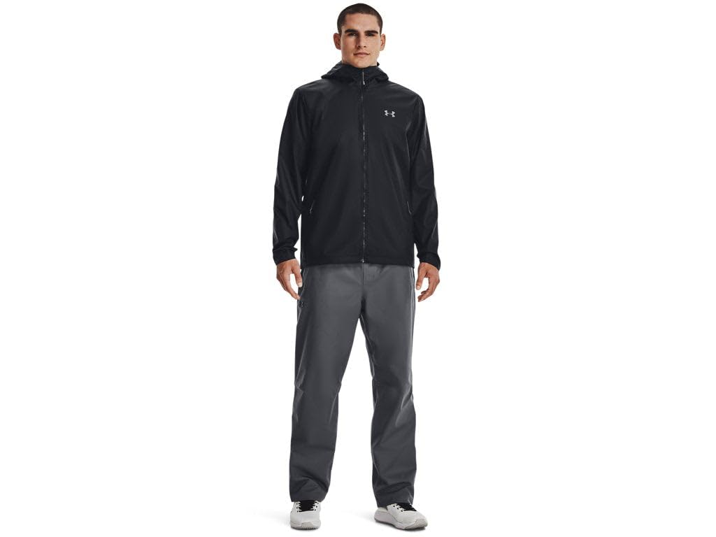 Under Armour Stormproof Lined Rain Pants close-up on interior woven lining for warmth