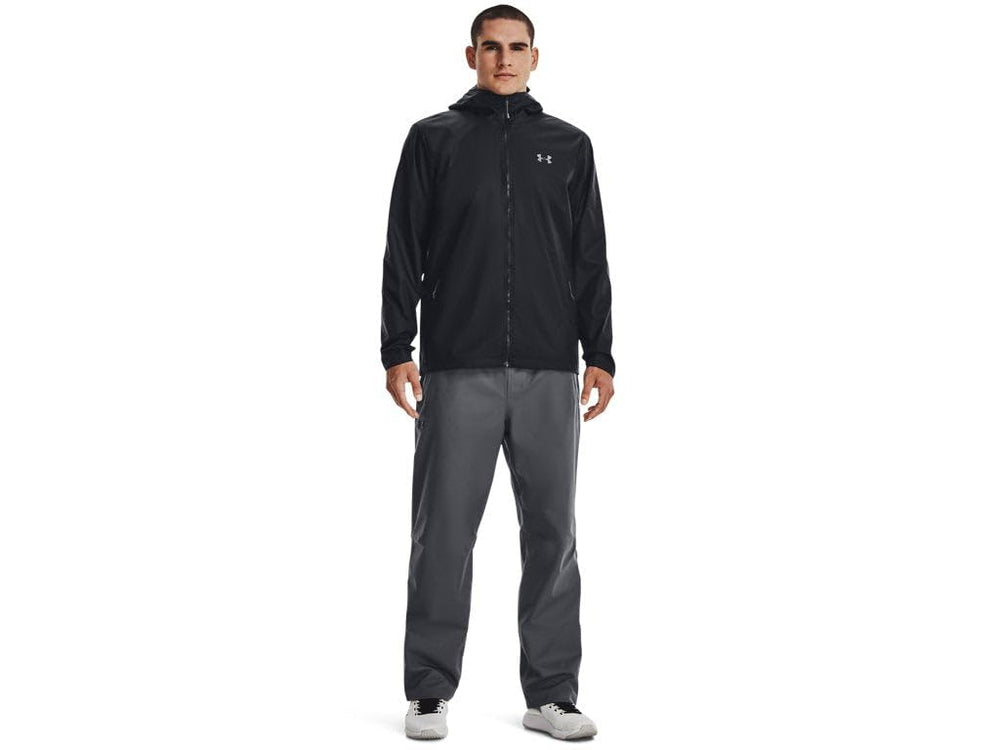 Under Armour Stormproof Lined Rain Pants close-up on interior woven lining for warmth