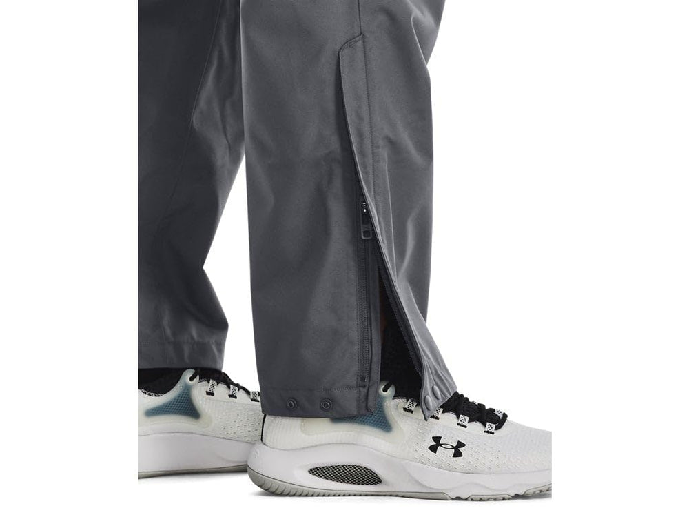 Under Armour Stormproof Lined Rain Pants over-cleats compatibility image with zip closures