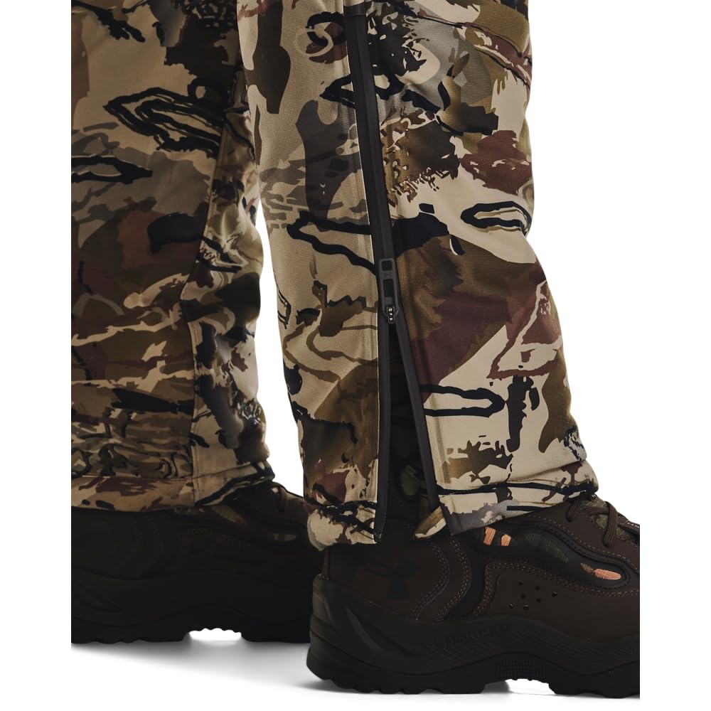 Under Armour suspenders knee-high side-zip detail demonstrates quick boot access.