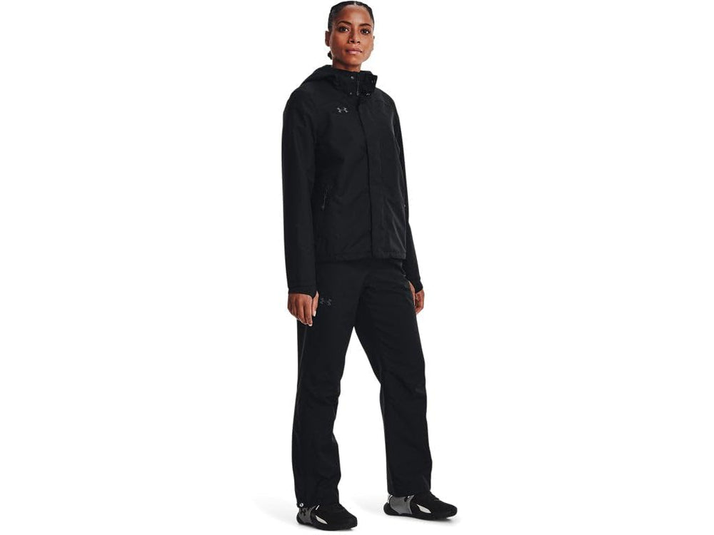 Under Armour Womens Stormproof Rain Pants secure zip pockets protect essentials in wet conditions