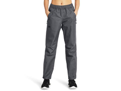 Under Armour Womens Stormproof Rain Pants displaying water-repellent technology for rain-ready protection.
