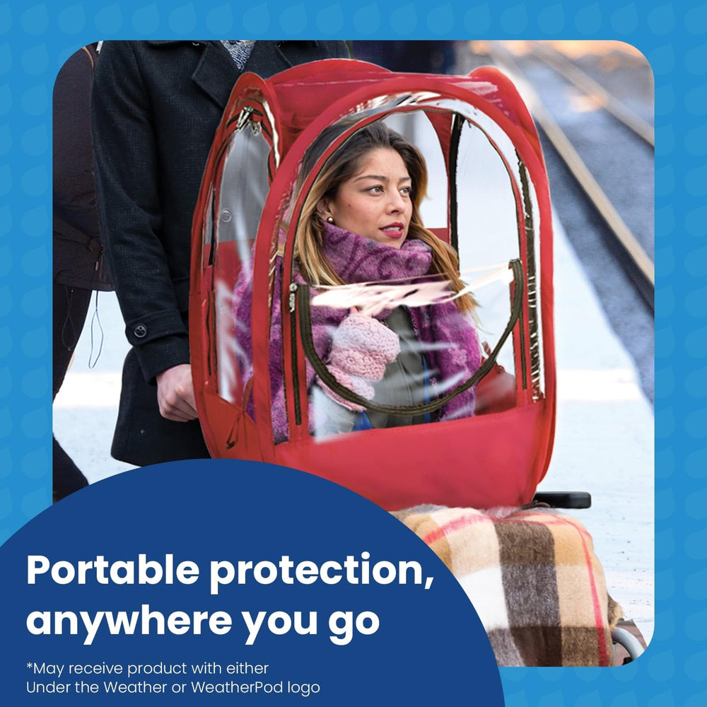 Under the Weather StadiumPod instant-setup design offers fast protection at games.