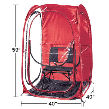 Under the Weather WeatherPod Original field-use ready shelter for sidelines and outdoor events.