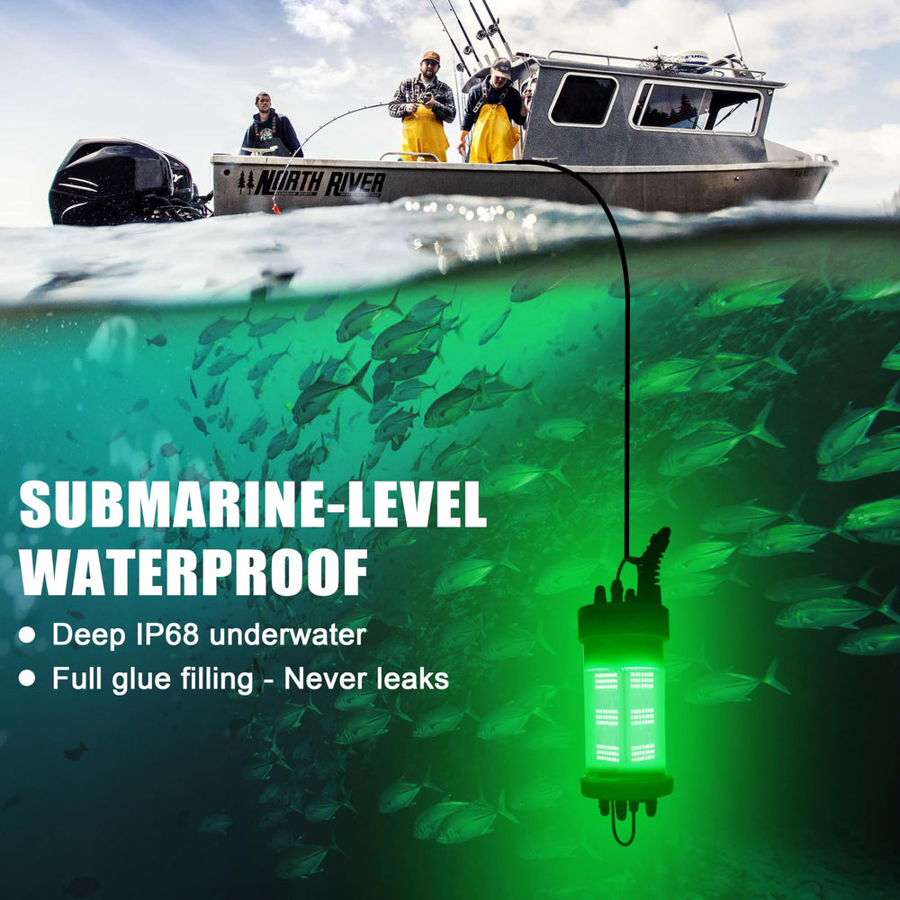 IP68 waterproof underwater fishing light suitable for saltwater and freshwater