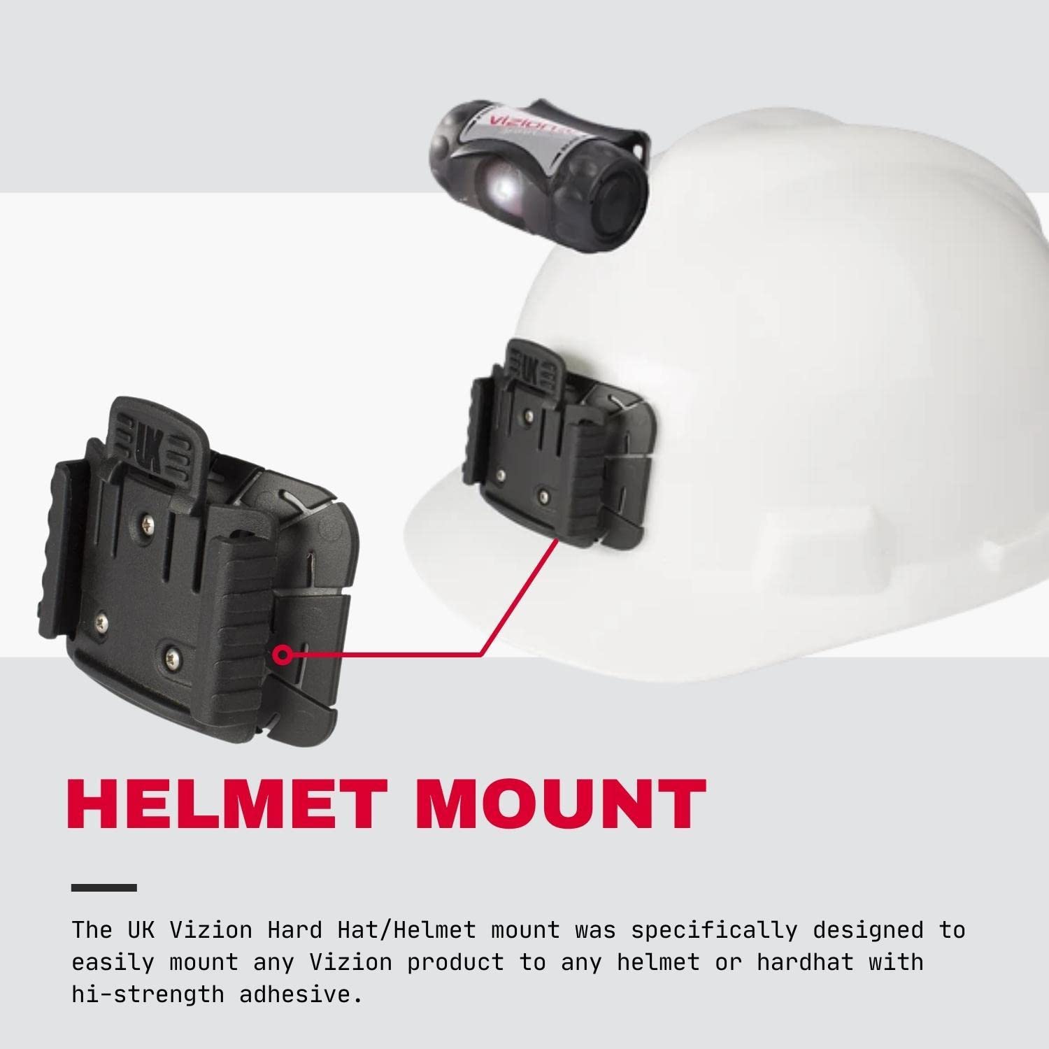 Glove-friendly Vizion I button designed for easy use with heavy gloves