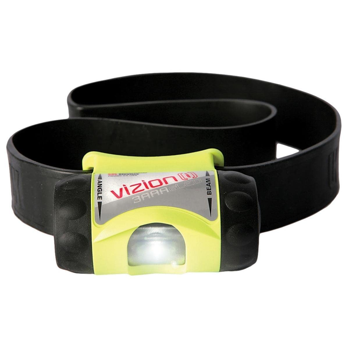 Underwater Kinetics Vizion I headlamp with rubber strap for helmet use
