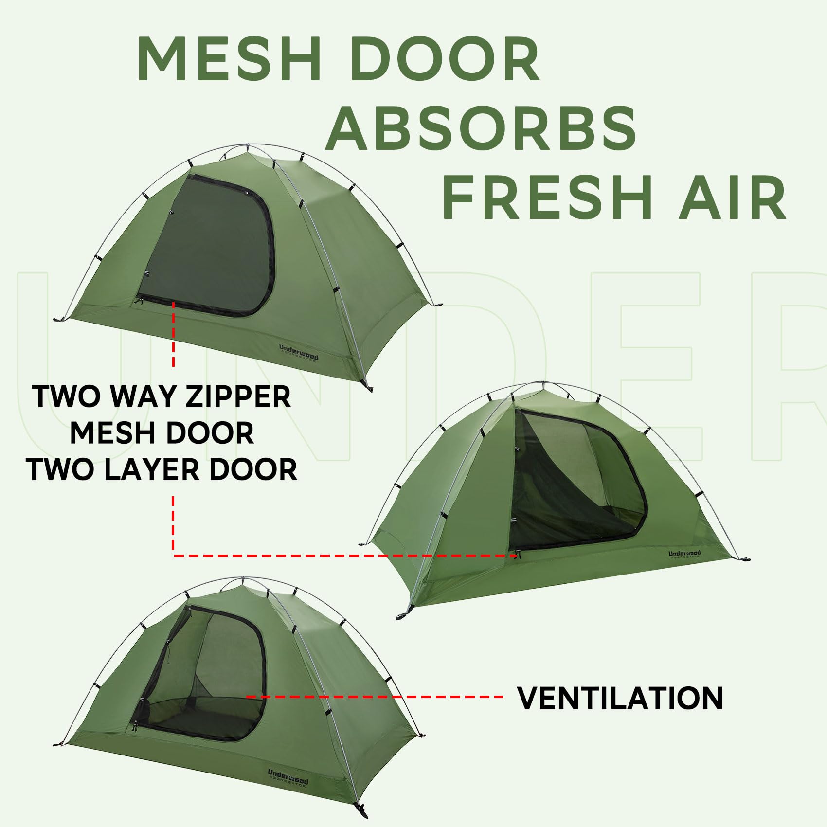 Underwood Aggregator mesh ventilation image shows breathable design for comfortable airflow.
