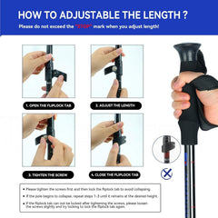 Underwood Aggregator trekking poles adjustable height for hikers of all ages.