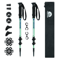 Underwood Aggregator trekking poles folded for compact carry and travel.