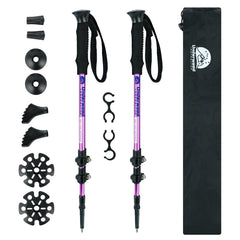 Underwood Aggregator trekking poles folded for compact storage and easy packing