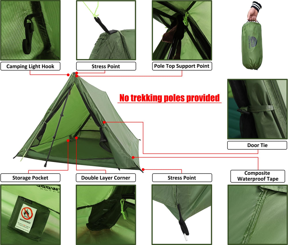 Underwood Aggregator Two vestibules store backpacks and shoes for organized trekking.
