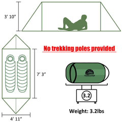 Underwood Aggregator Waterproof tent seams highlight weatherproof protection for wet trips.