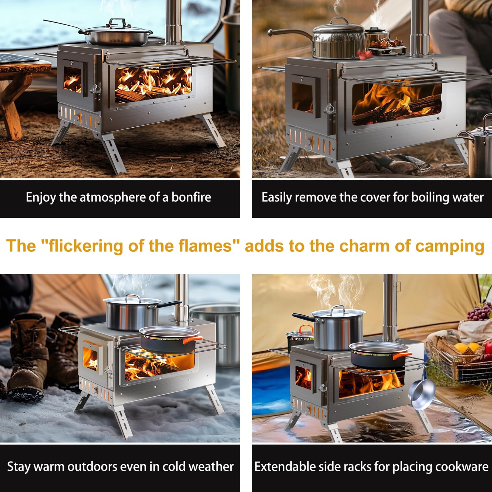 unho hot tent stove backyard-warmth setup enables cozy outdoor gatherings