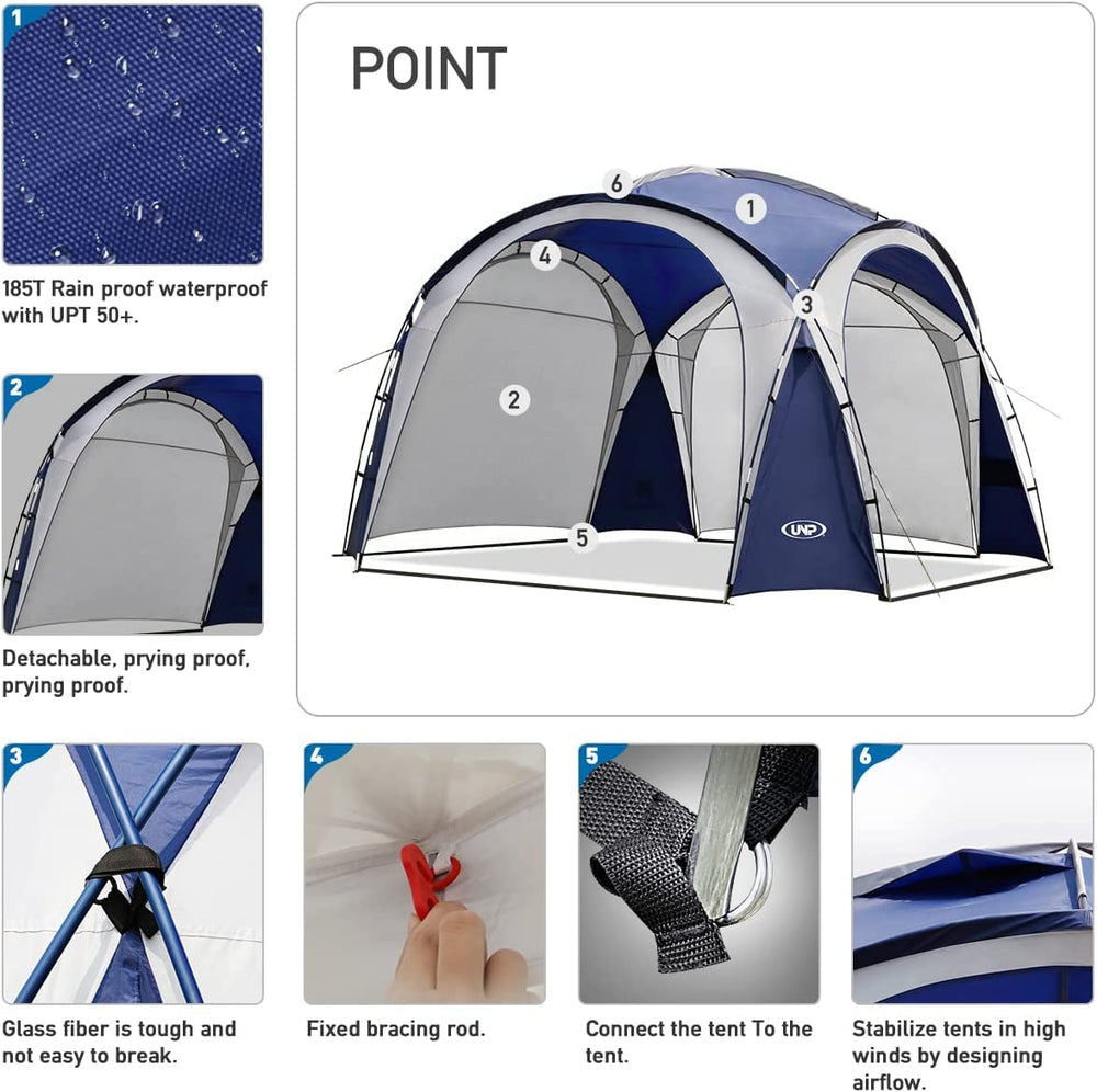 UNICAMPER waterproof seams with PU1000mm coating protect against rain splashes.