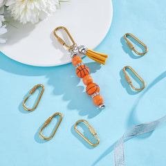 Unicraftale 6-piece brass keychain set in gold finish ready to organize
