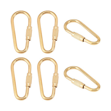 Unicraftale brass keychain clip close-up with screw-lock for secure attachment