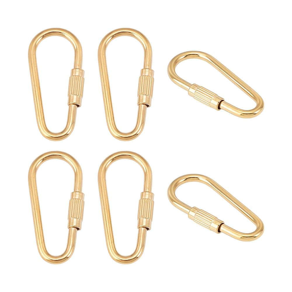 Unicraftale brass keychain clip close-up with screw-lock for secure attachment