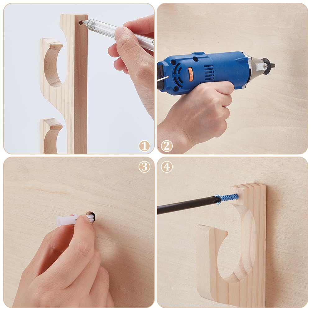 UNICRAFTALE ceiling mounted rod holder provides overhead storage option.