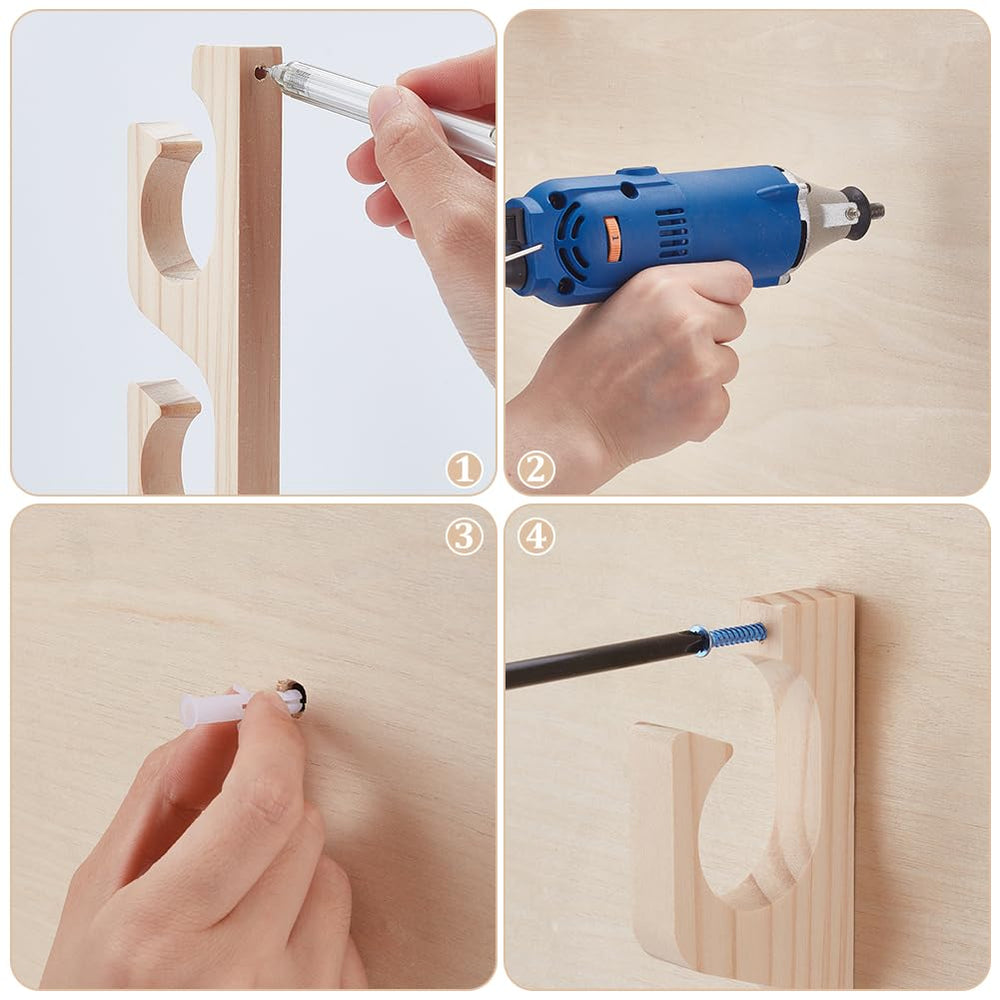 UNICRAFTALE ceiling mounted rod holder provides overhead storage option.