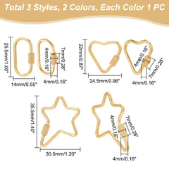 UNICRAFTALE heart charms carabiner ideal for jewelry crafting
