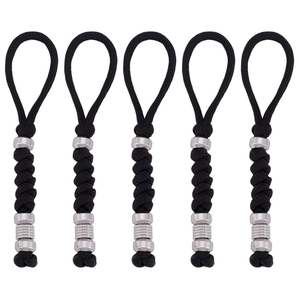 UNICRAFTALE knife lanyard with skull beads improves grip and quick access