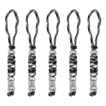 UNICRAFTALE paracord knife lanyard black-white braid enables quick access.