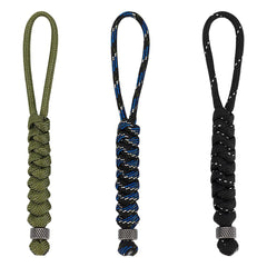 UNICRAFTALE paracord knife lanyard with stainless beads and 13 cm length for secure grip.