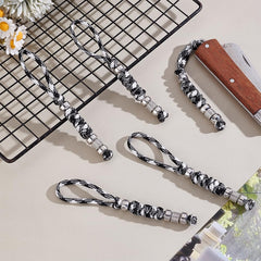 UNICRAFTALE stainless steel beads close-up for durable lanyard use.