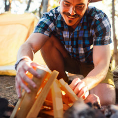 UniFlame Fatwood easy-light sticks demonstrating quick ignition