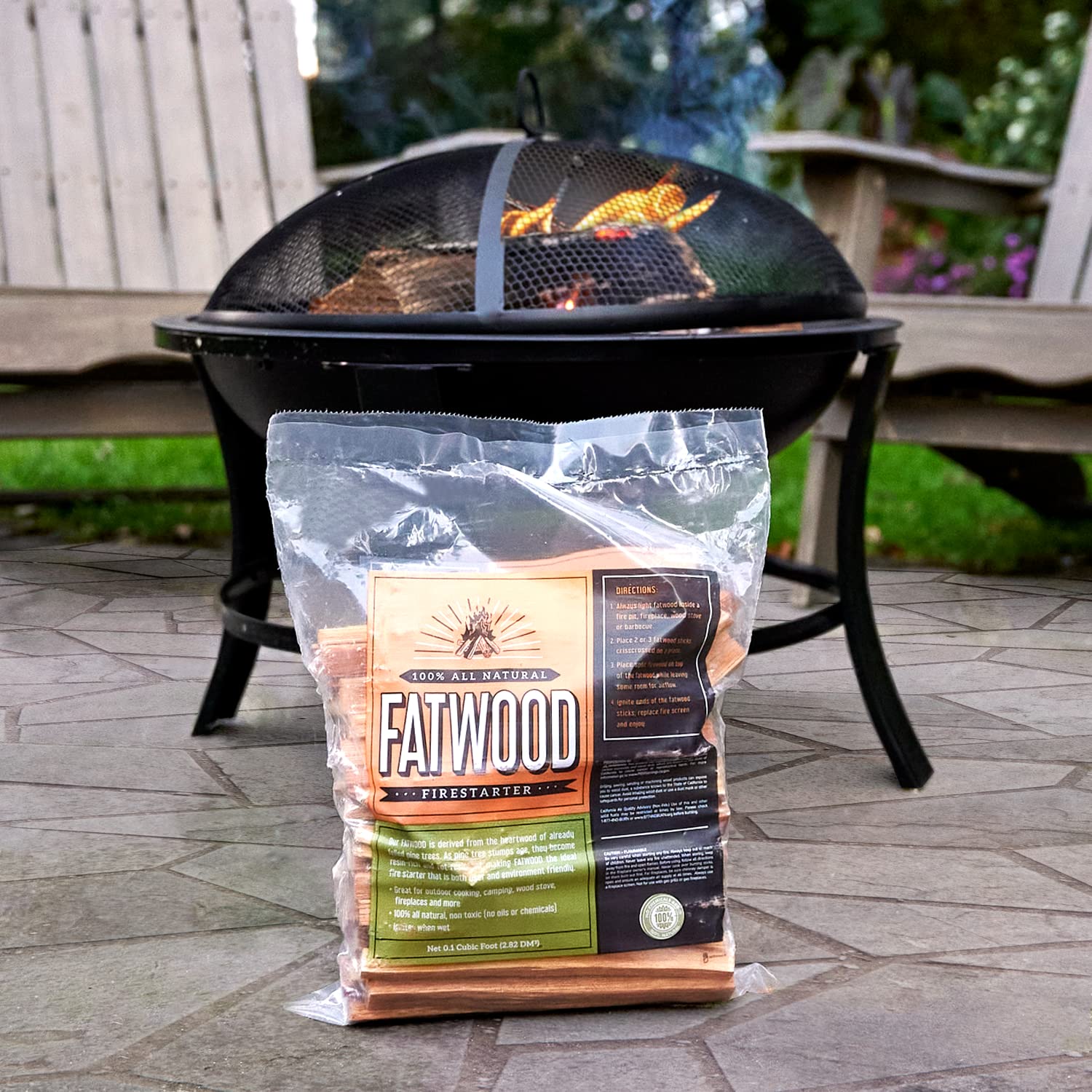 UniFlame Fatwood used in wood stove and fireplace