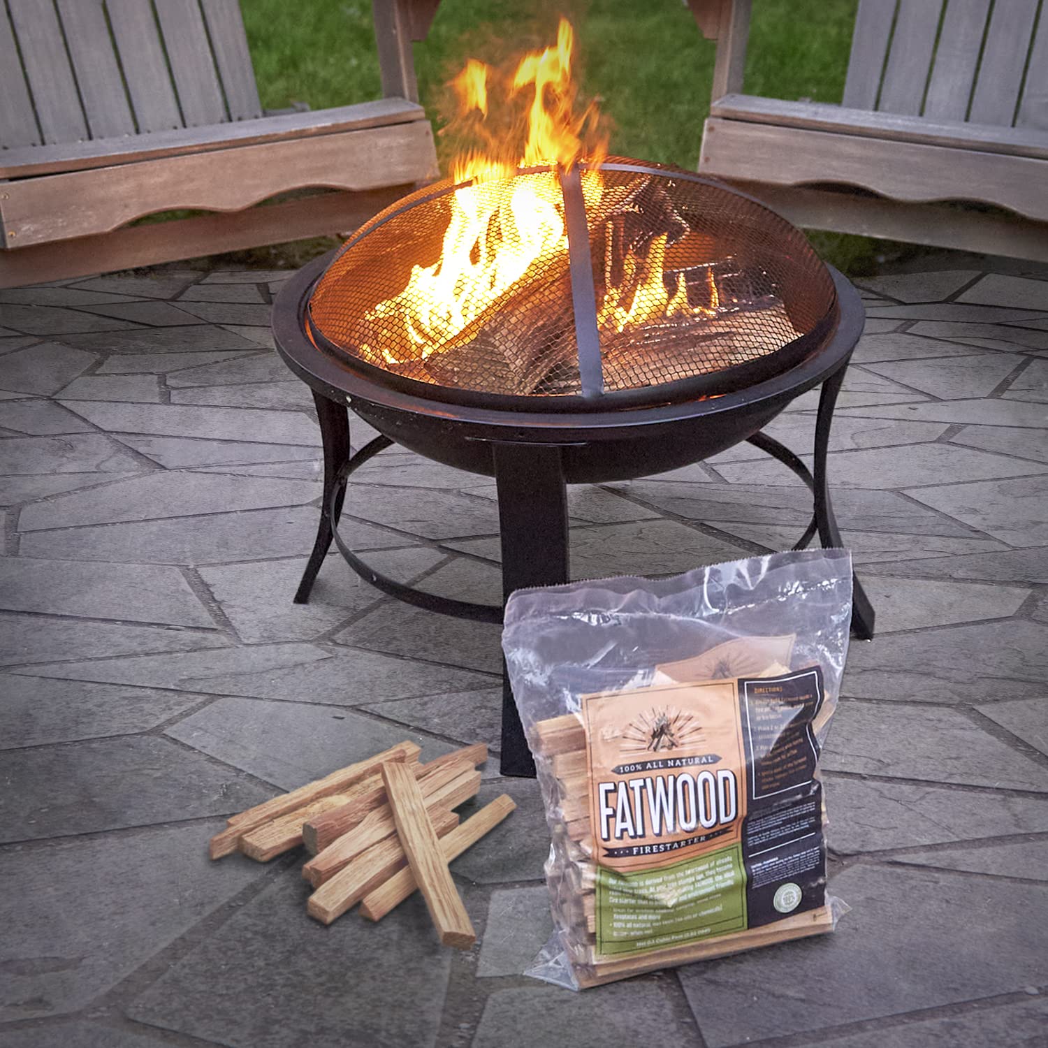 UniFlame Fatwood with resin-rich heartwood 100% natural