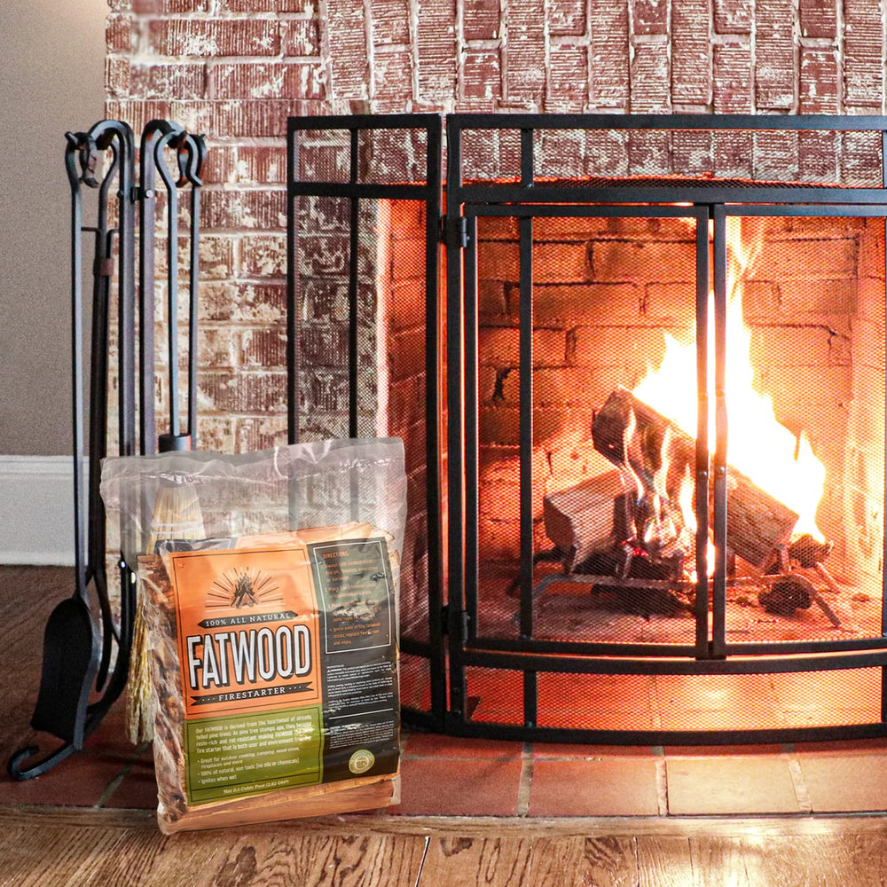 Bag packaging of UniFlame Fatwood shown for storage and transport