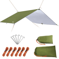 Unigear Hammock Rain Fly full setup shows versatile shelter for camping and outdoor shade.