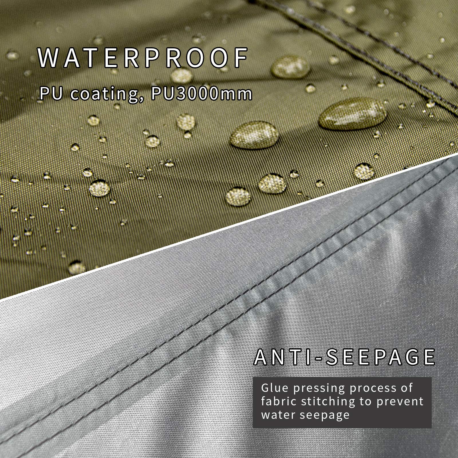 Unigear hammock rain fly with silver coating blocks UV rays for sun protection.