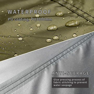 Unigear hammock rain fly with silver coating blocks UV rays for sun protection.