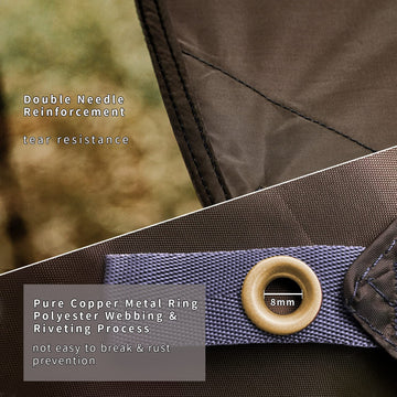 Unigear hexagon tarp waterproof UV-blocking coating shields sun exposure