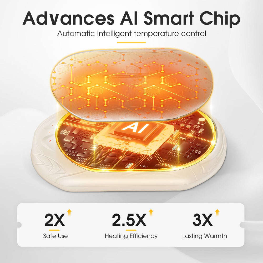 UNIHAND AI Hand Warmers in-use hands show 360-degree warmth and ergonomic grip