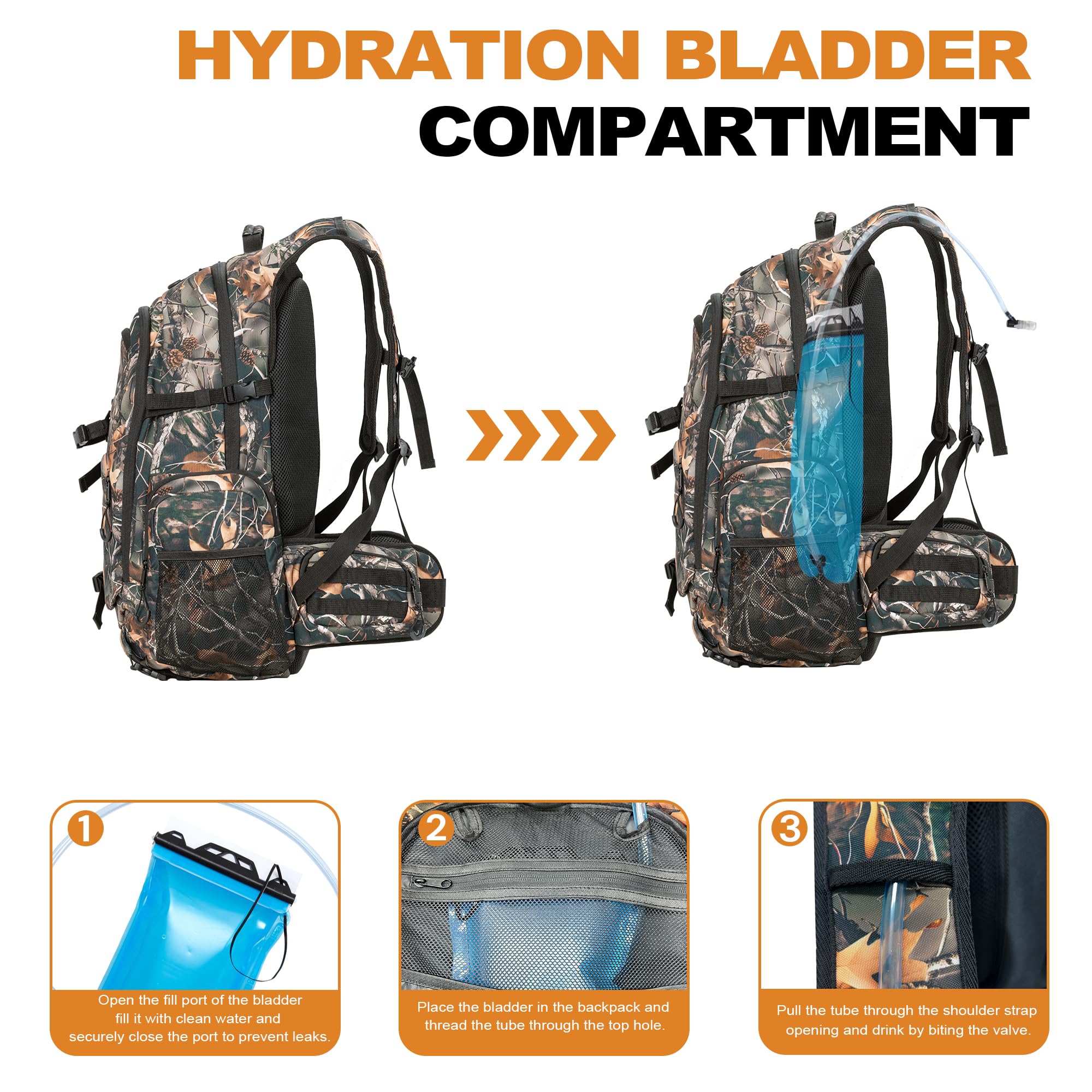 UNIHIMAL hunting backpack lightweight 600D fabric stands up to rugged field use.
