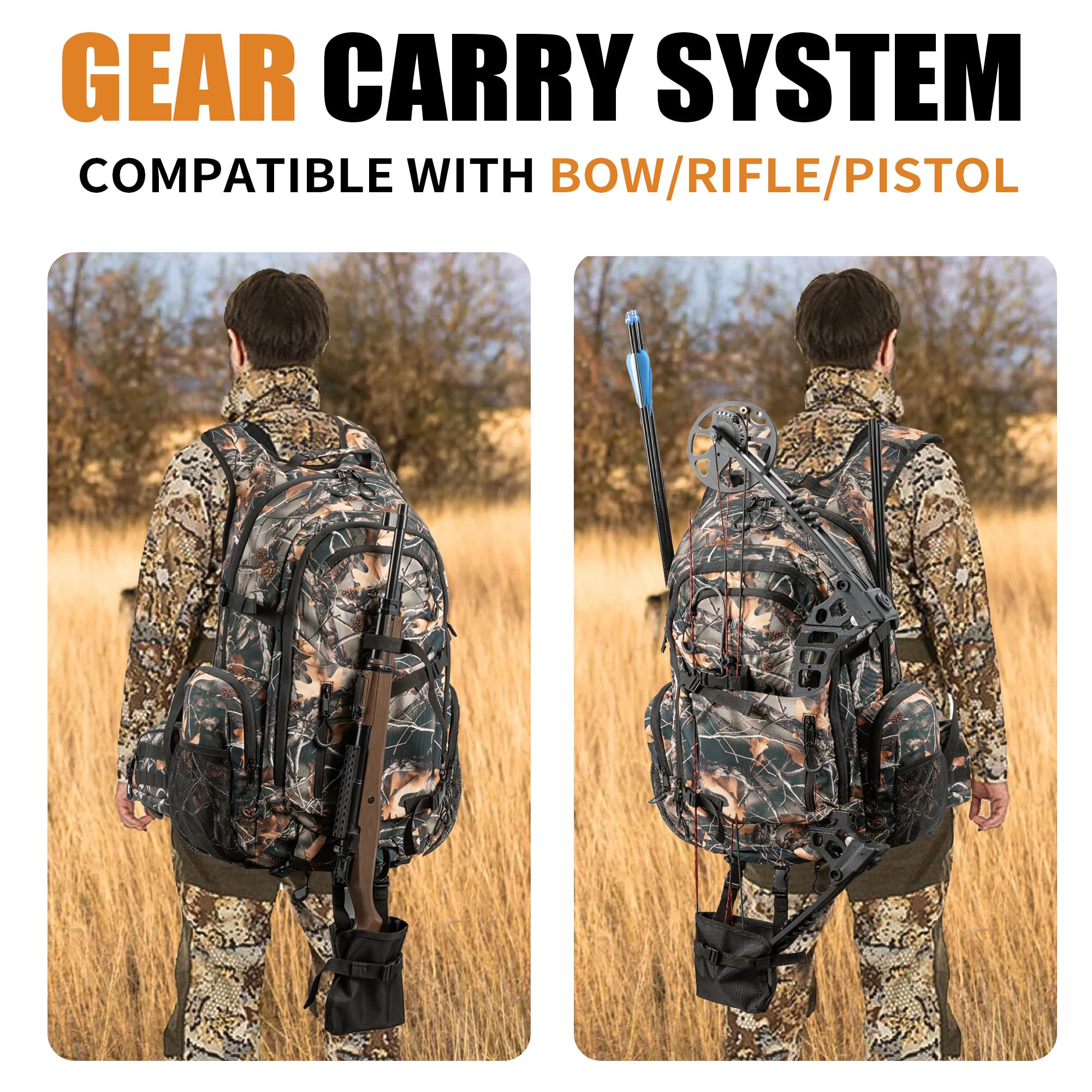 UNIHIMAL hunting backpack rain cover ready to deploy protects gear from moisture.