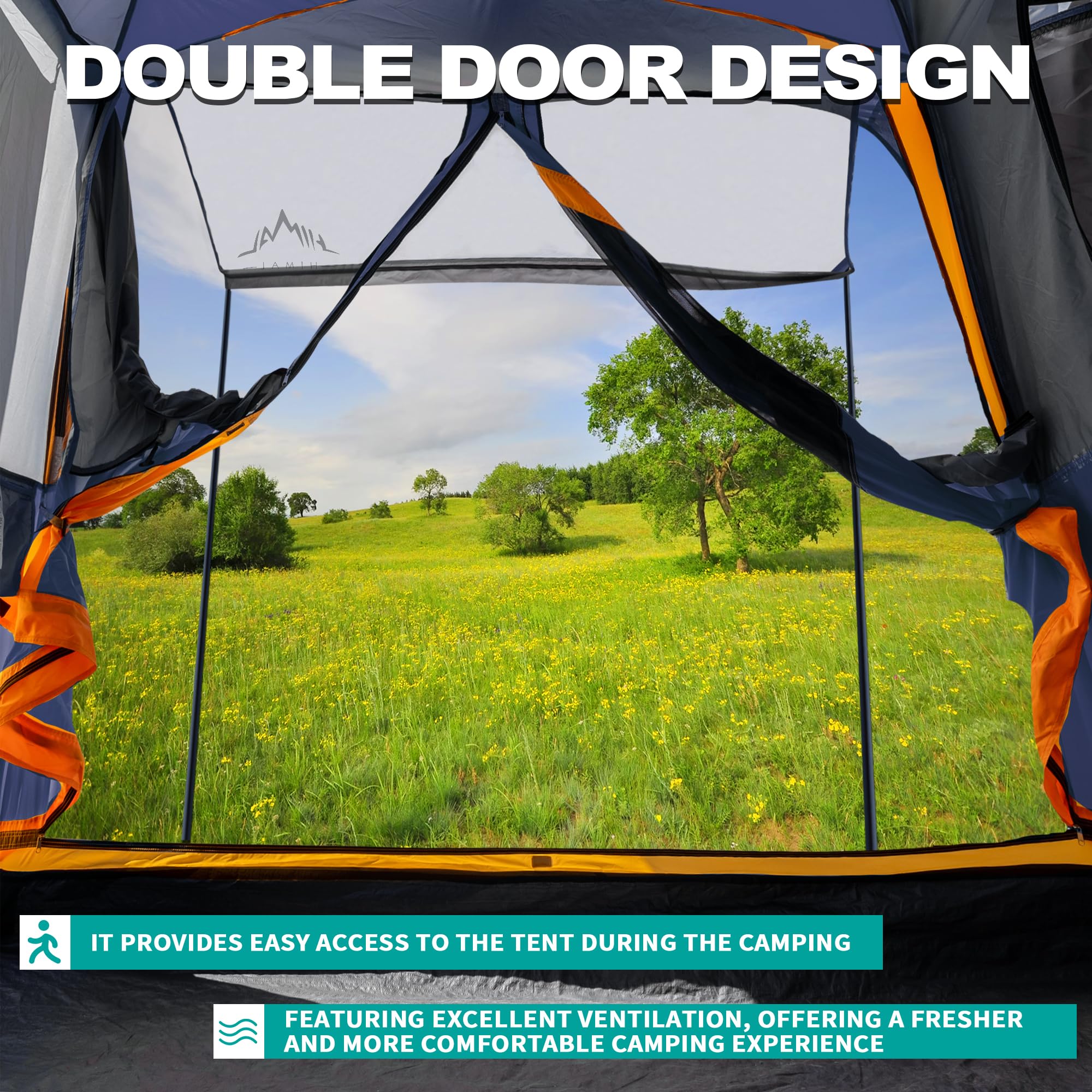 UNIHIMAL SUV tent ventilation features mesh skylight and windows for fresh air.