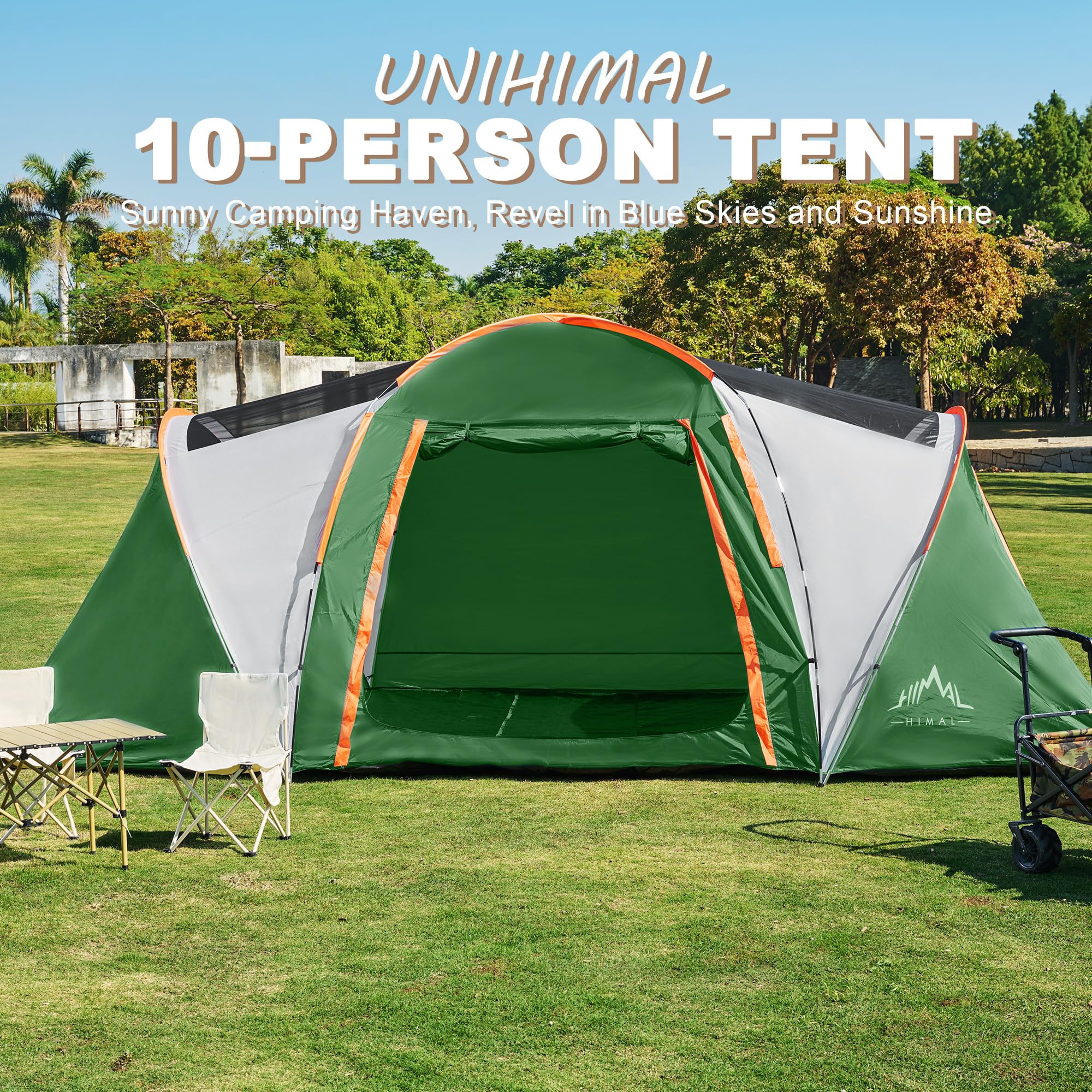 UNIHIMAL weather-resistant construction supports festivals, parties, and family adventures.