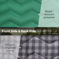 UNIKOME outdoor blanket corner-loops for staking in tents or ground.