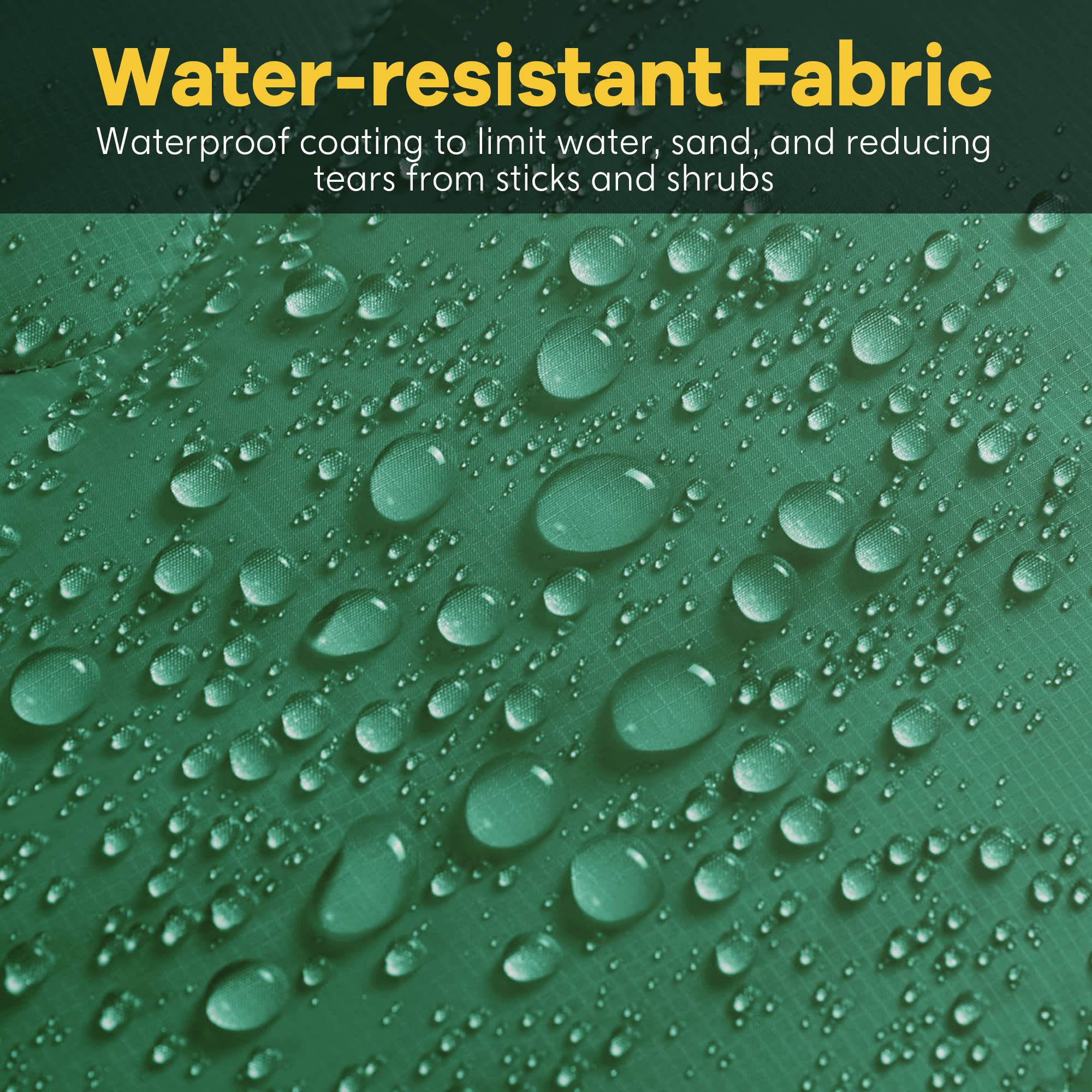 UNIKOME outdoor blanket water resistant and easy to wipe clean.
