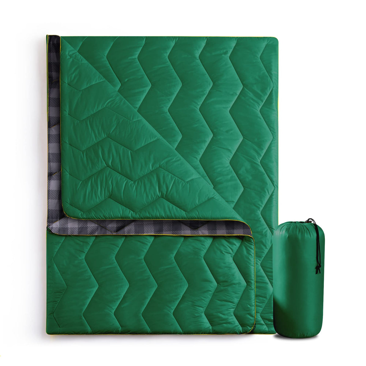 UNIKOME outdoor blanket with waterproof coating for damp campsite comfort.