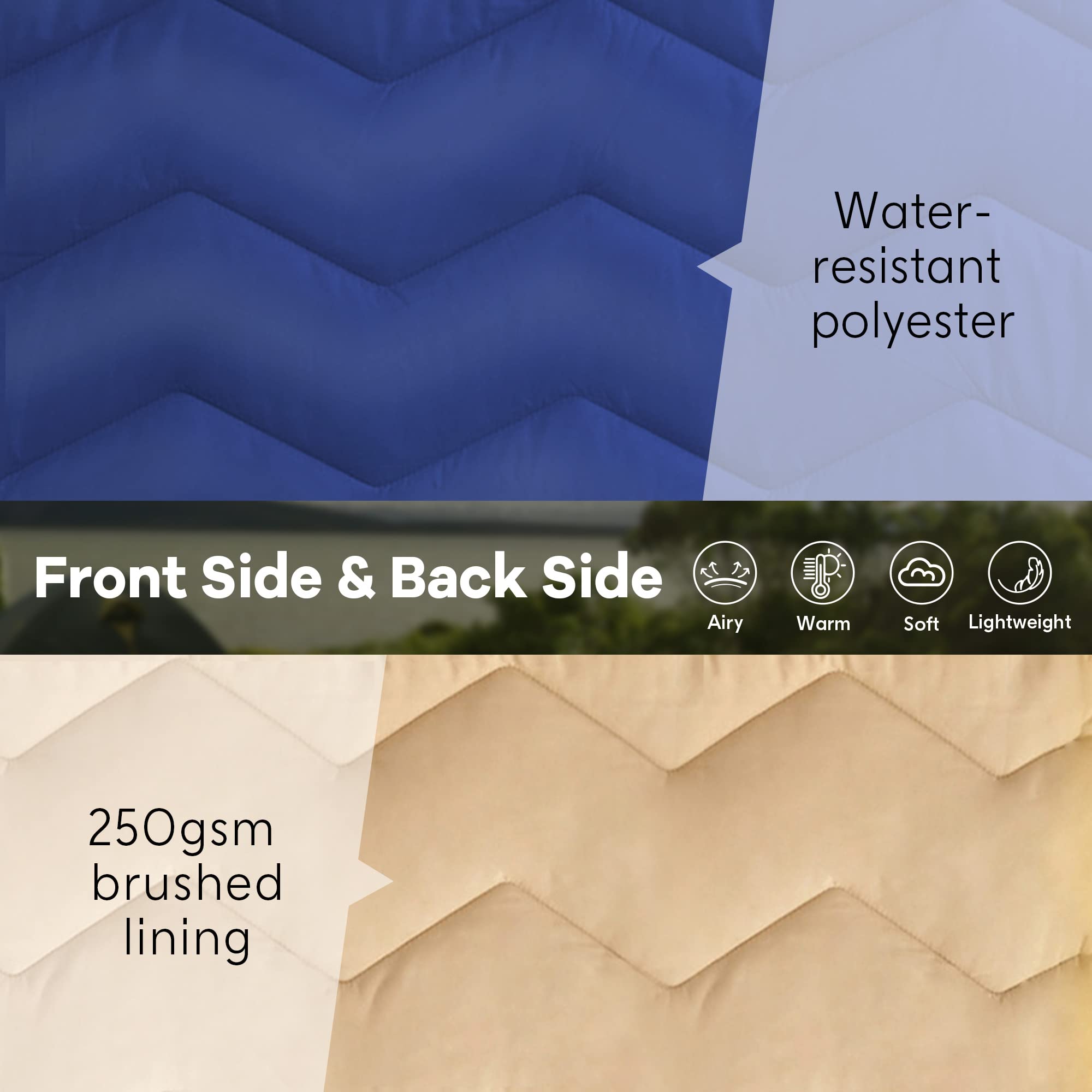 UNIKOME blanket corner loops enable staking for versatility outdoors